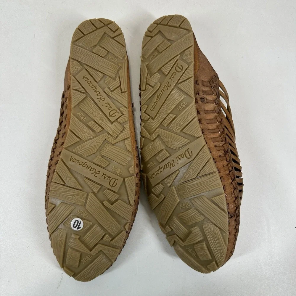 Desi Hangover slide shoes loafers Woven brown leather men's size‎ 10 With Bag